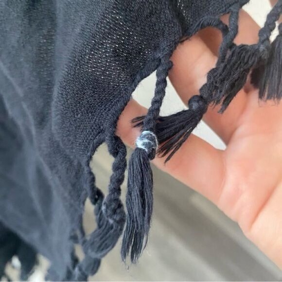 Just Bee Queen Tulum Skirt Black Linen Asymmetrical Boho Beach XS - Picture 7 of 13